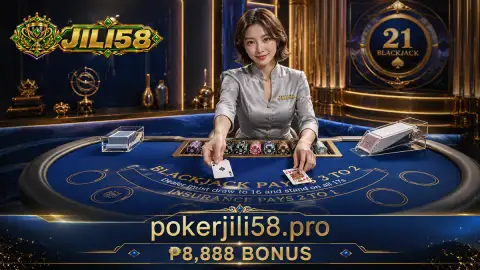 JILI58 roulette scene with a moving wheel and placed chips in an emerald and gold cardroom setting